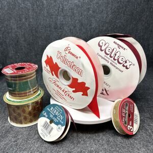 Berwick & Offray Lot Of 6 Craft Ribbon Spools Velvet Holiday Decor Arts & Crafts